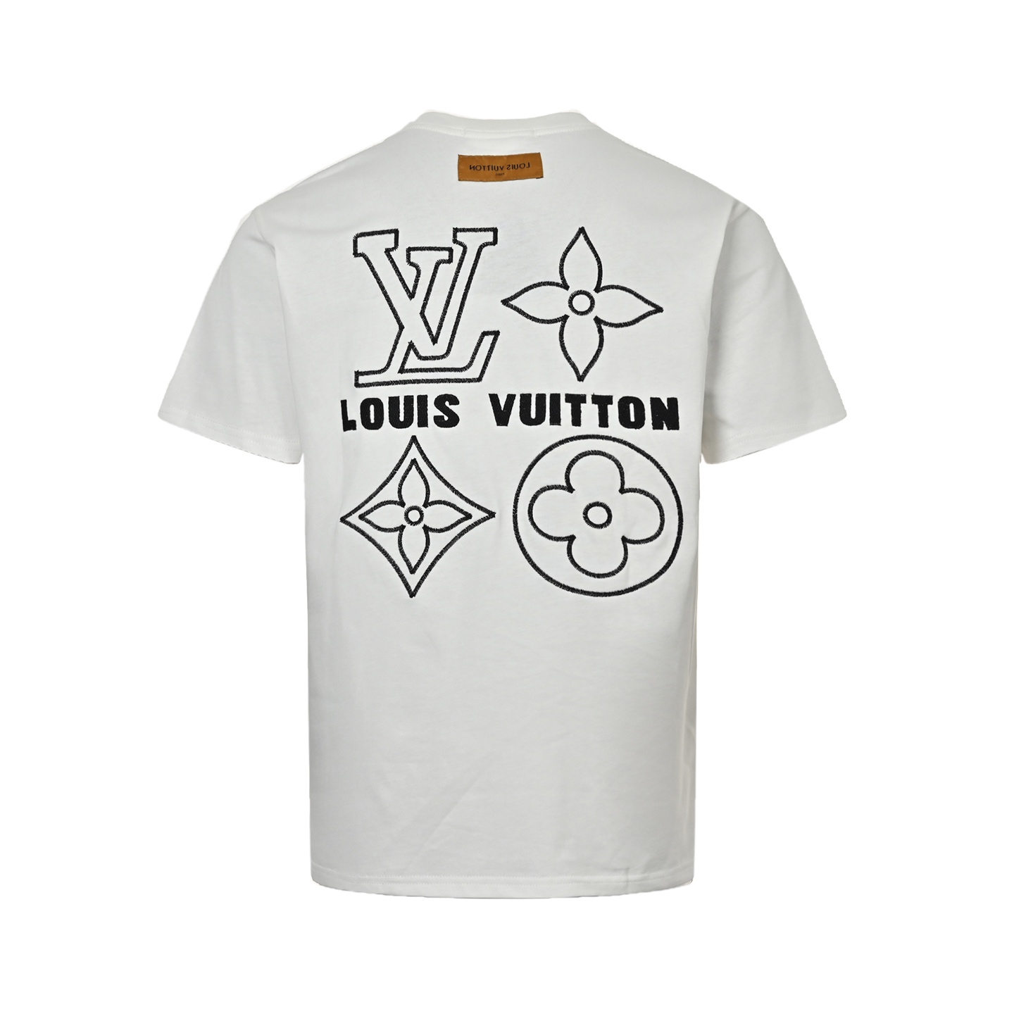 Louis Vuitton 25ss embroidered monogram short sleeve