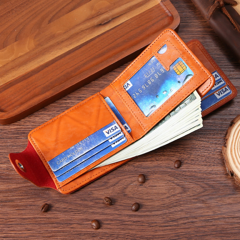 Men's Leather Bifold Wallet with 