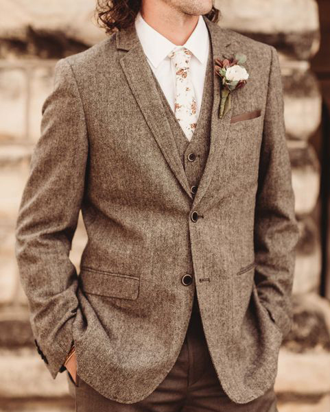 Men's Solid Color Fashion Western Casual Long Sleeve Jacket Blazer