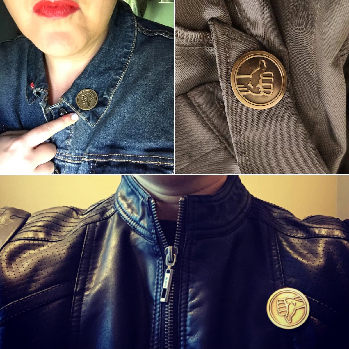 Metal Thumbs up pin Badge | Adjustable decoration