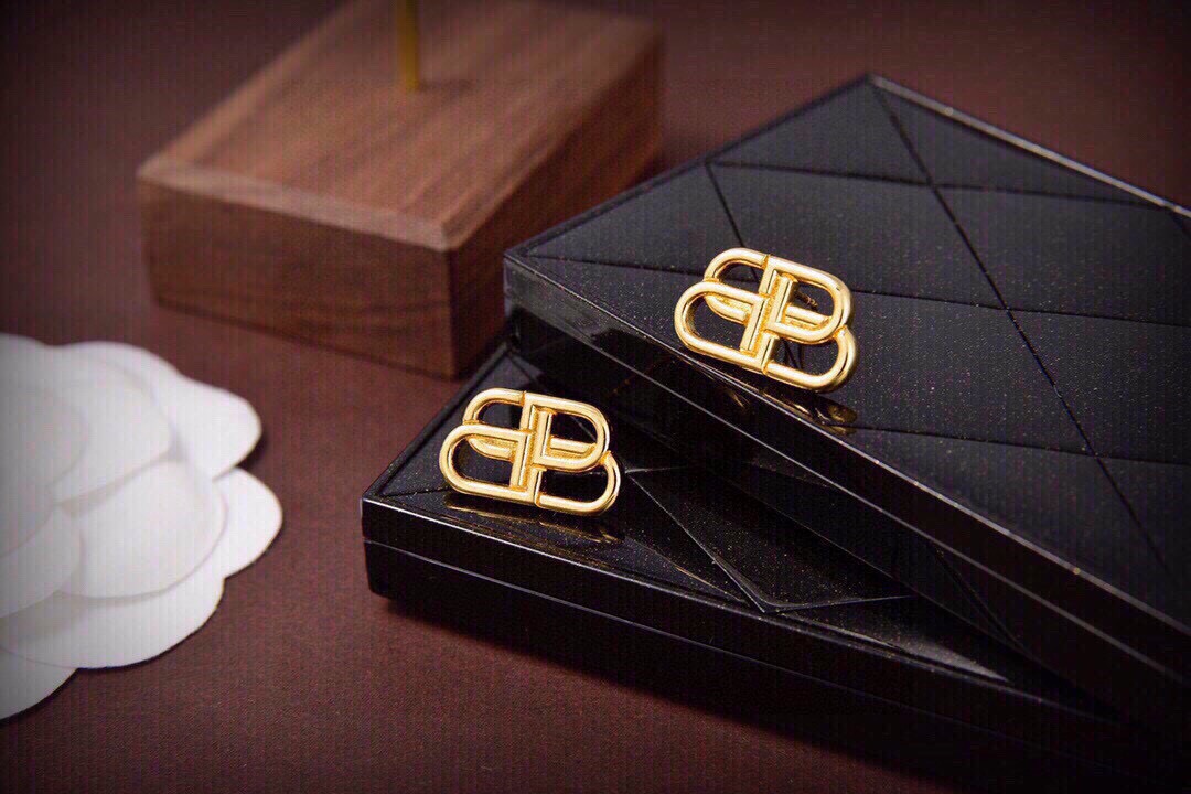 Balenciaga BB distressed earrings