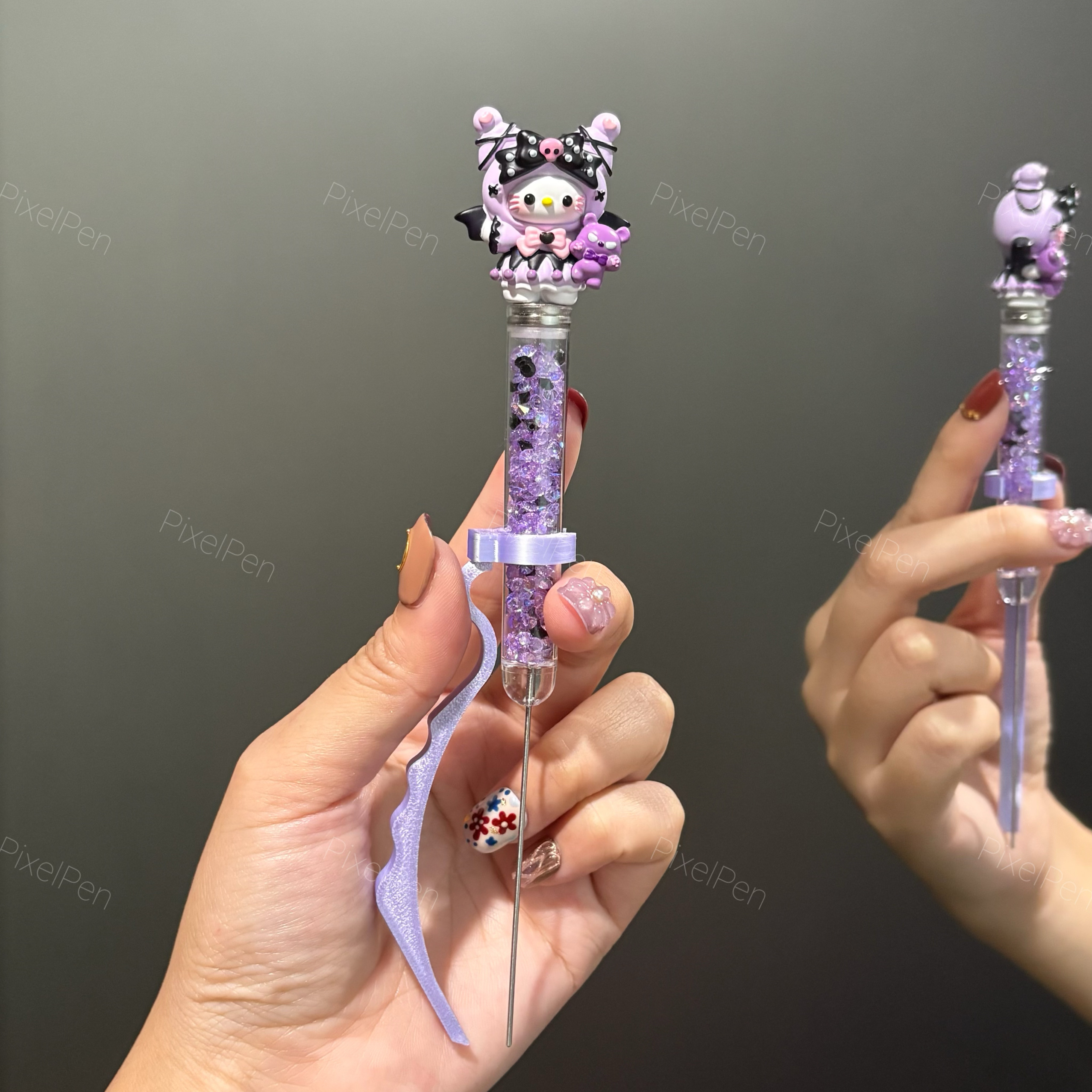【5mm】PixelPen Magnetic Grip Piecing Bean Pen Tool for big beans | Kuromi