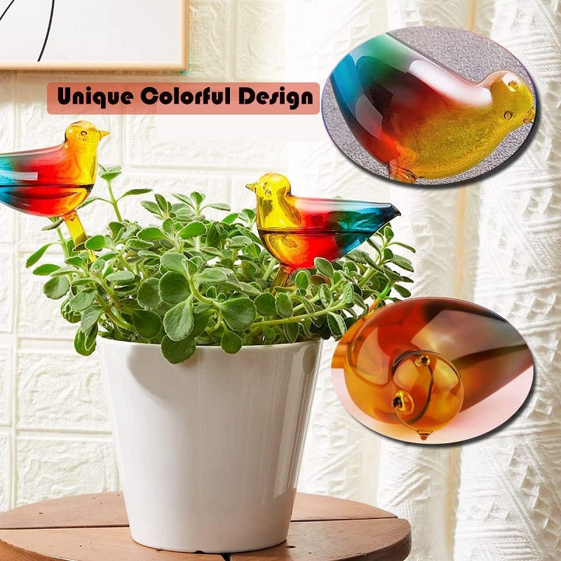 BUY 5 GET 3 FREE & FREE SHIPPING--Beautiful Bird Shaped Glass Self-Watering Globes - Automatic Plant Watering Device