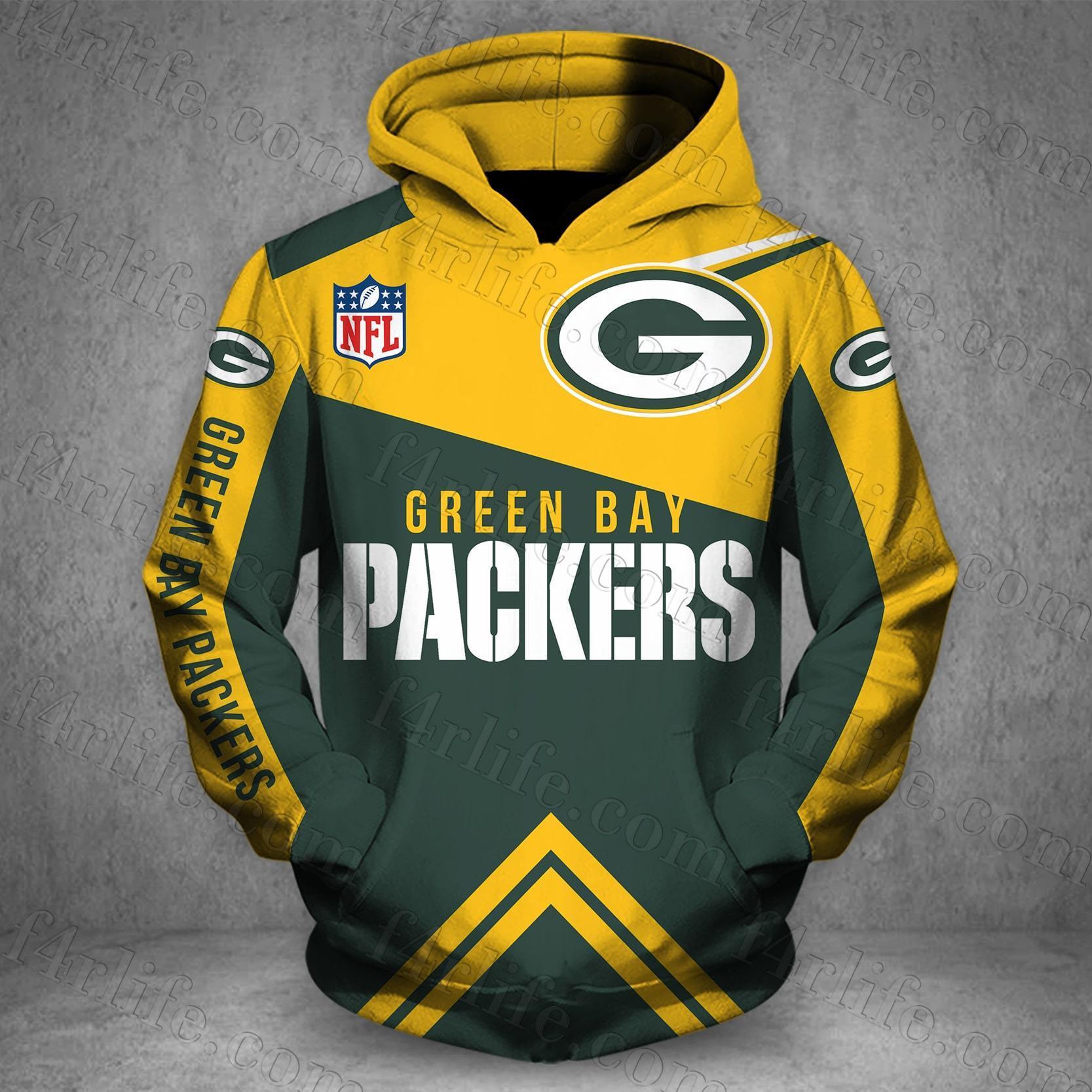 GREEN BAY PACKERS LOVE HOODIE 3D VIP 4