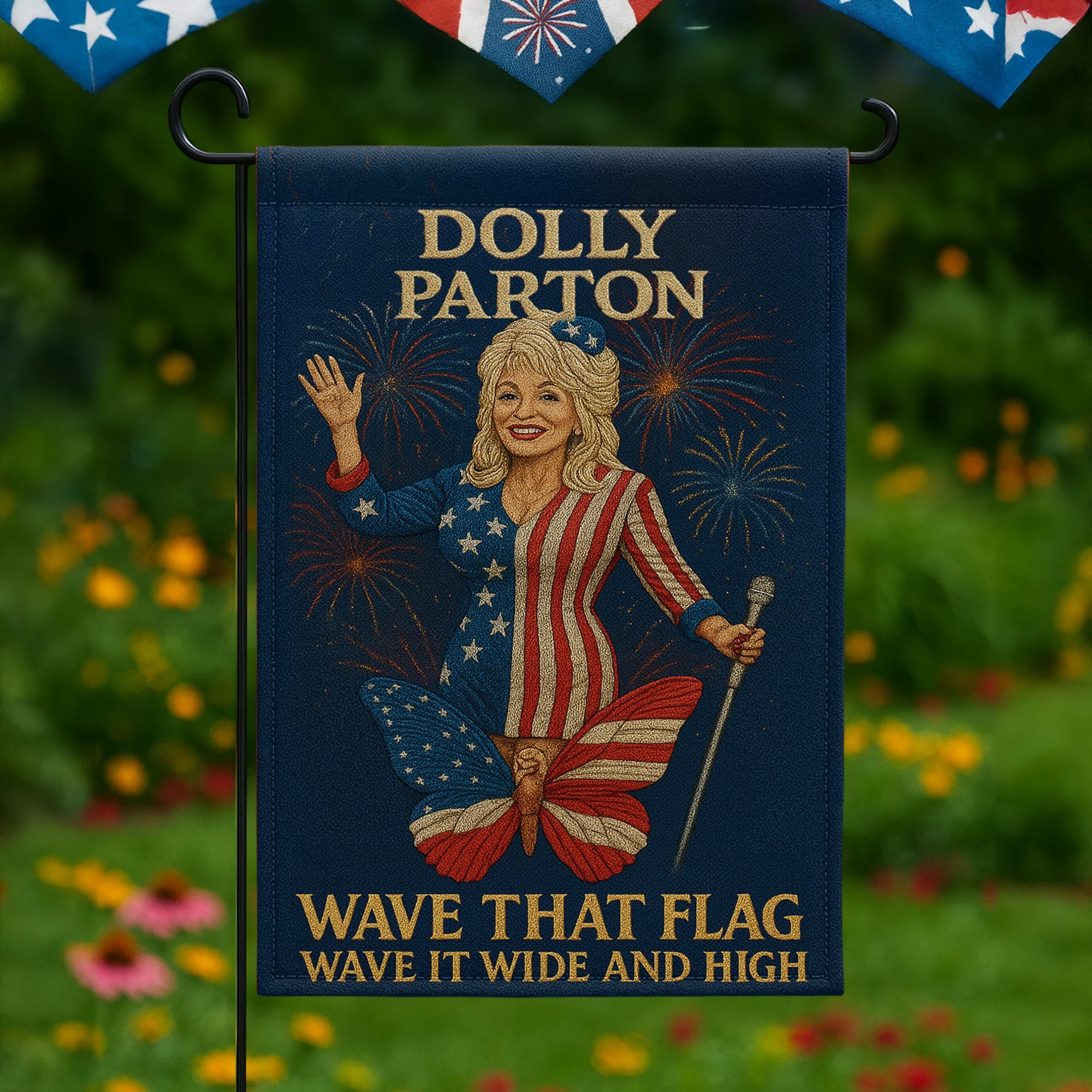 🔥Dolly Parton Independence Day Flag