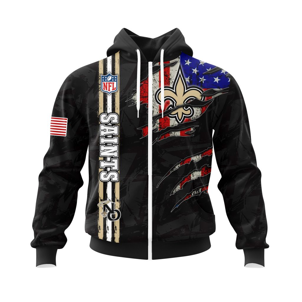 NEW ORLEANS SAINTS 3D HOODIE SKULL0802
