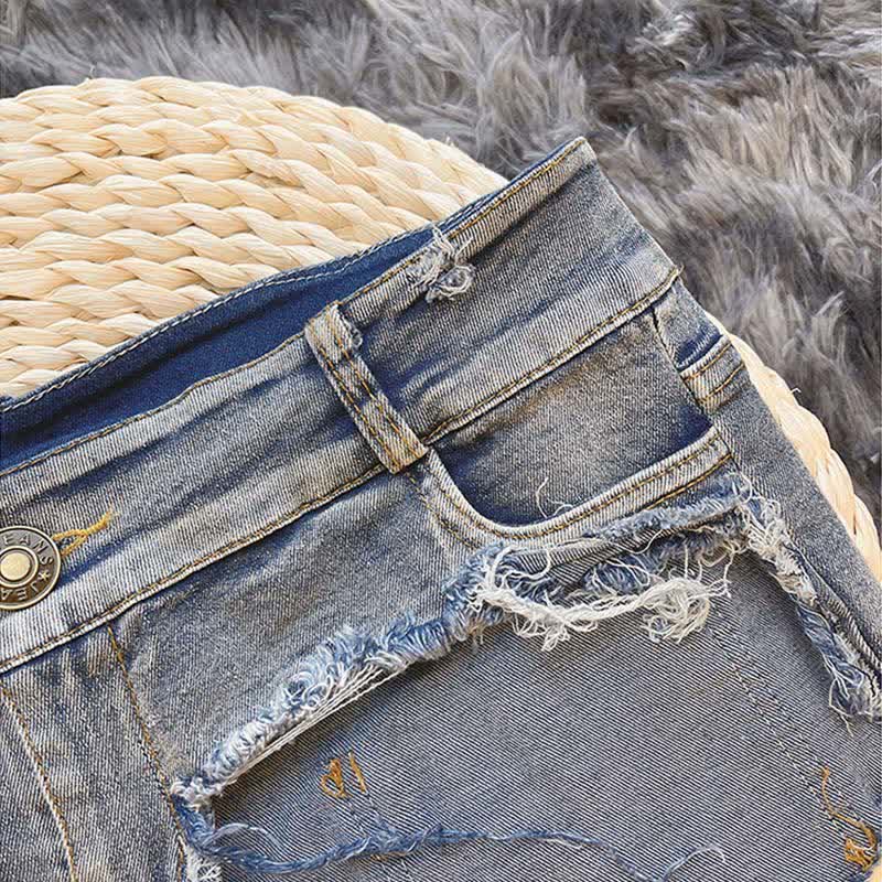 Sexy Pure Color Denim Shorts Lingerie