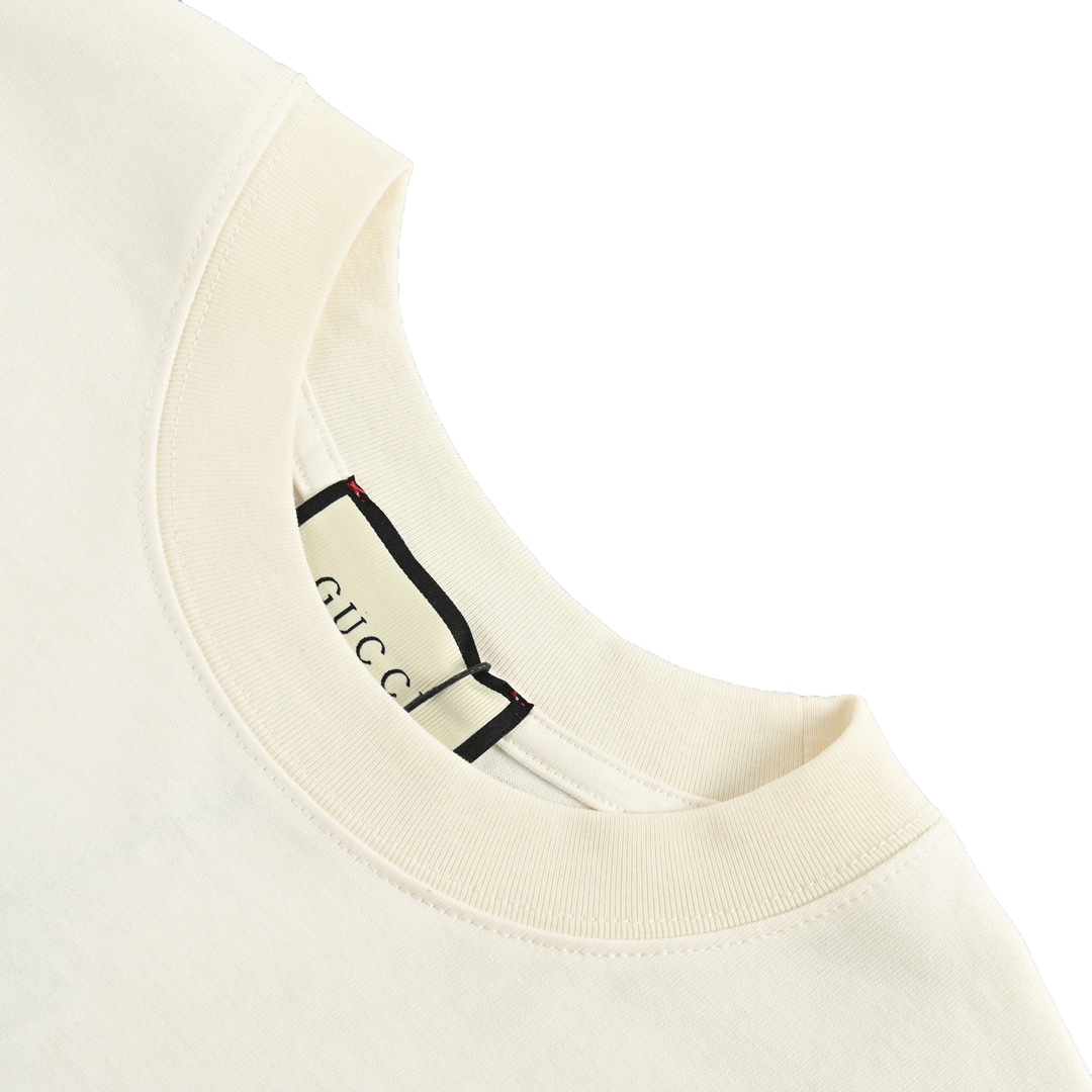 Gucci 24ss Ancora letter print staff short sleeve