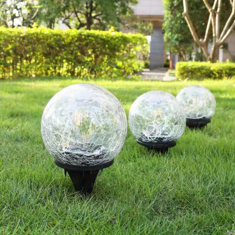 ✨✨Garden Solar Cracked Glass Ball Light