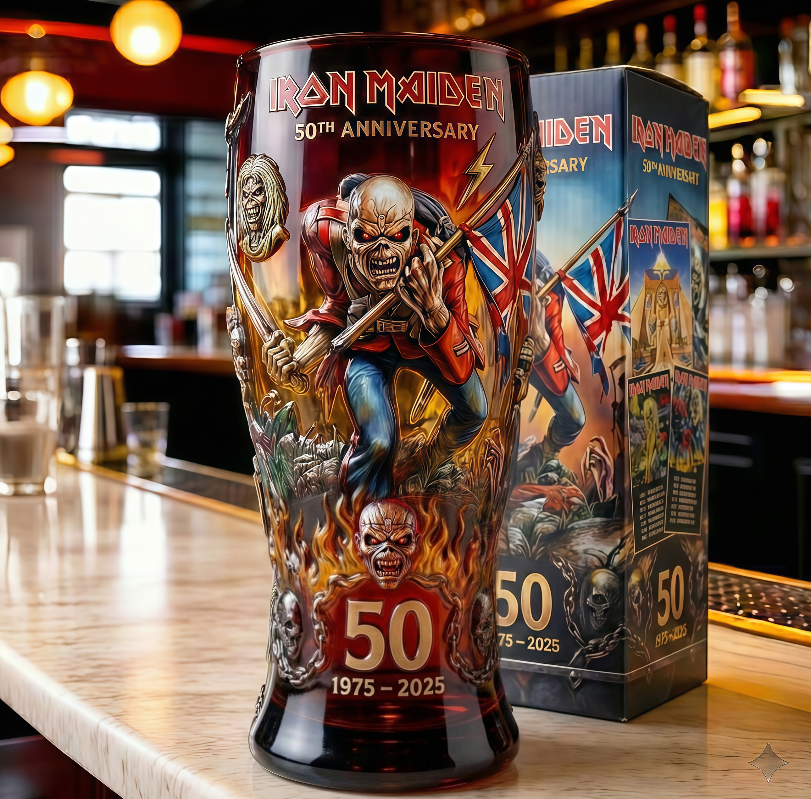 Iron Maiden 50th Anniversary Collector Pint Glass
