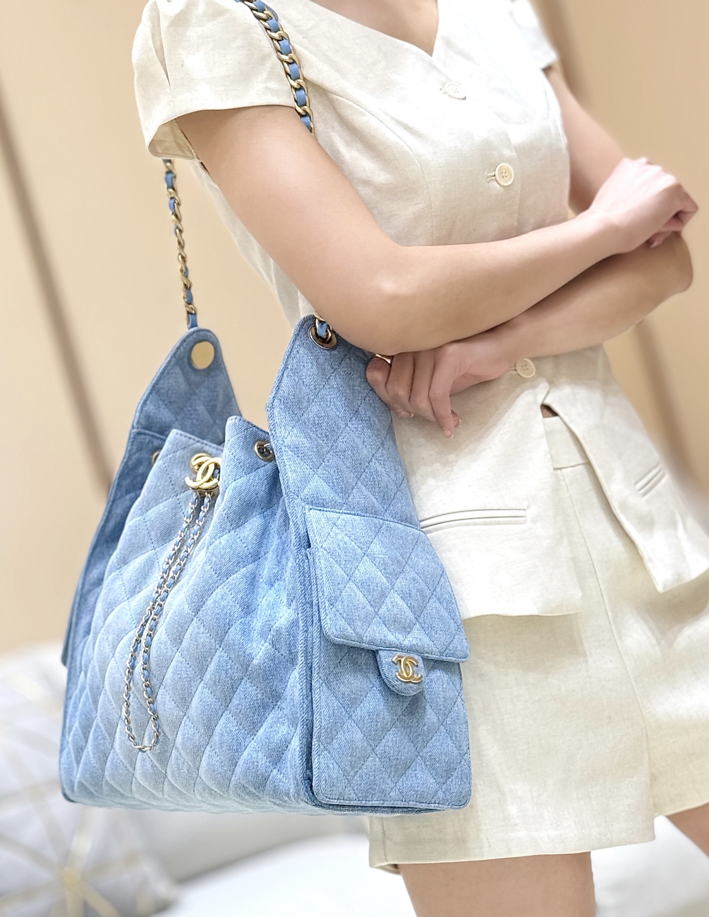 Chanel 25S Spring/Summer Collection Large Denim Handbag AS5311 00158