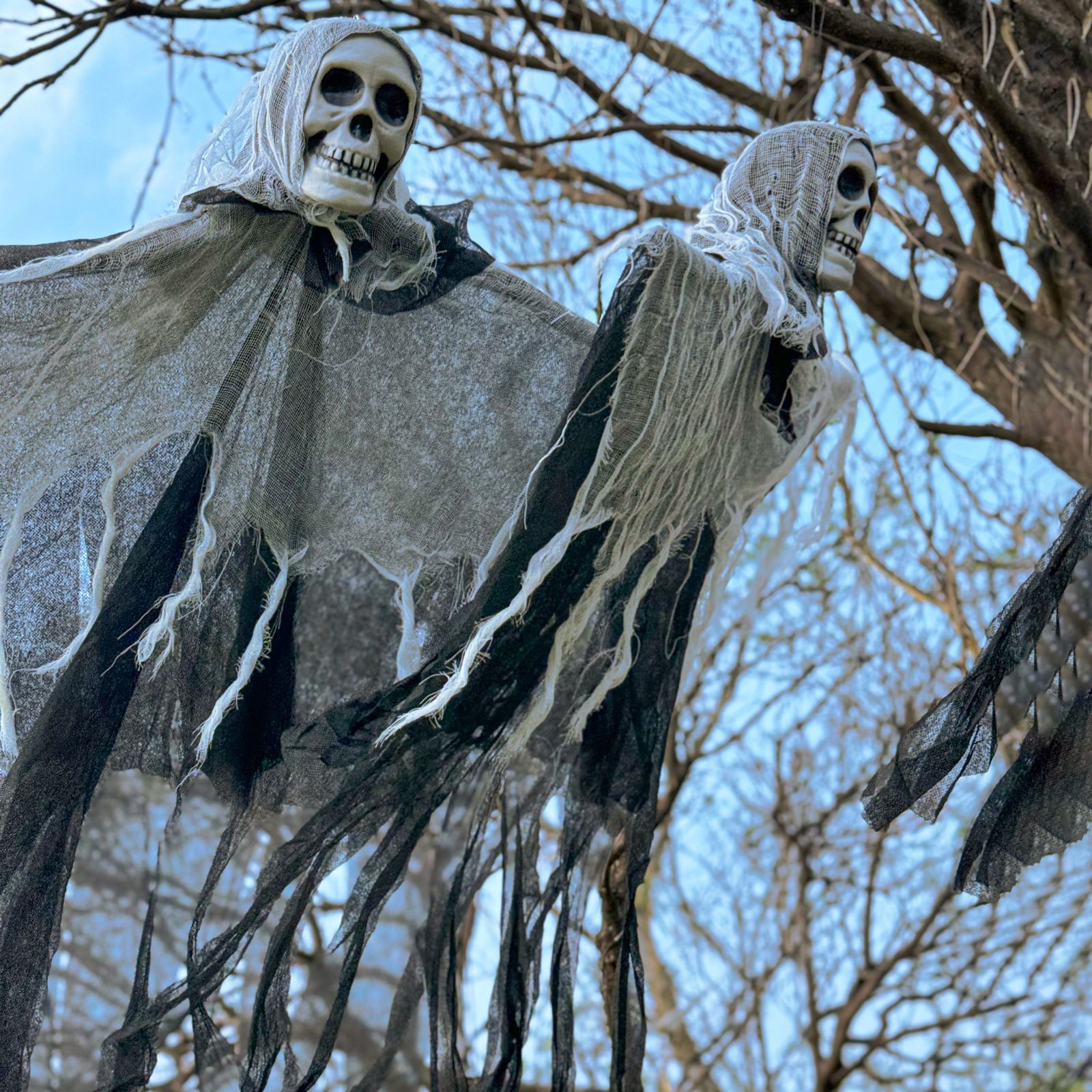 ☠️🖤2024 Halloween New Arrival👻🎃Halloween Large-Size Glowing Ghost Skeleton Decoration✨Buy 4 Free Shipping