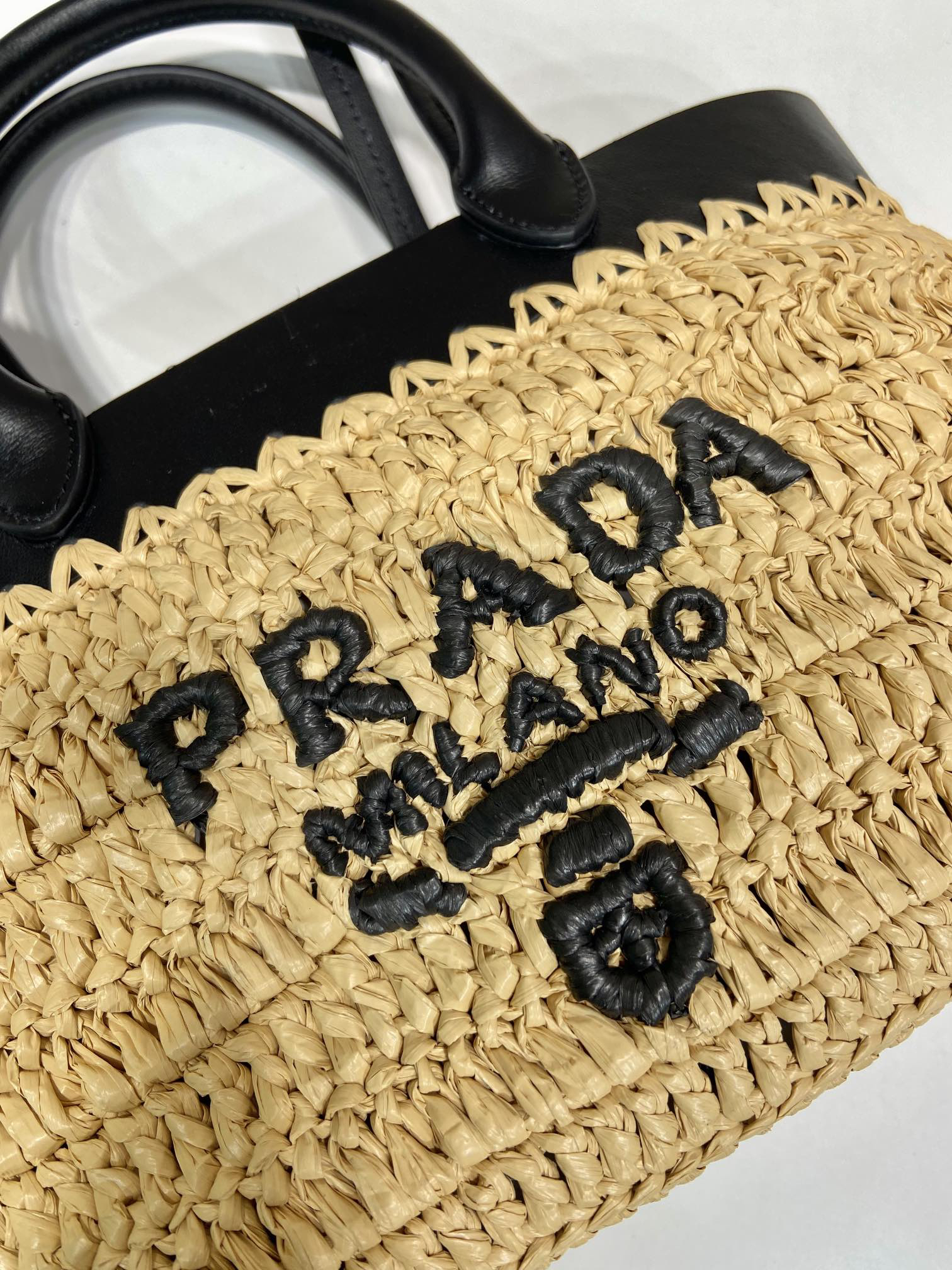 Prada woven tote bag small 1BG501
