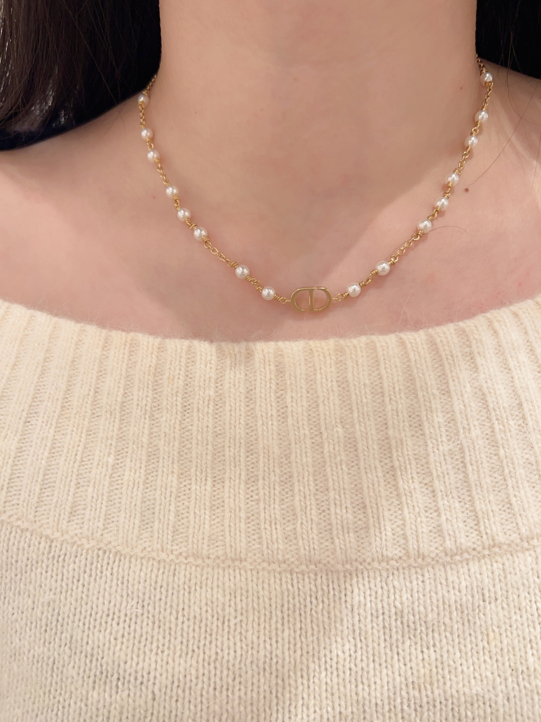 Dior CD Pearl Necklace