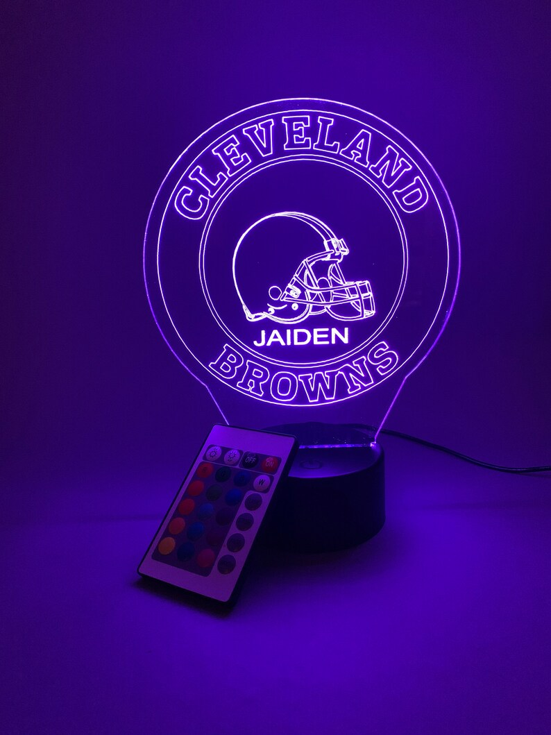CLEVELAND BROWNS 3D LAMP PERSONALIZED