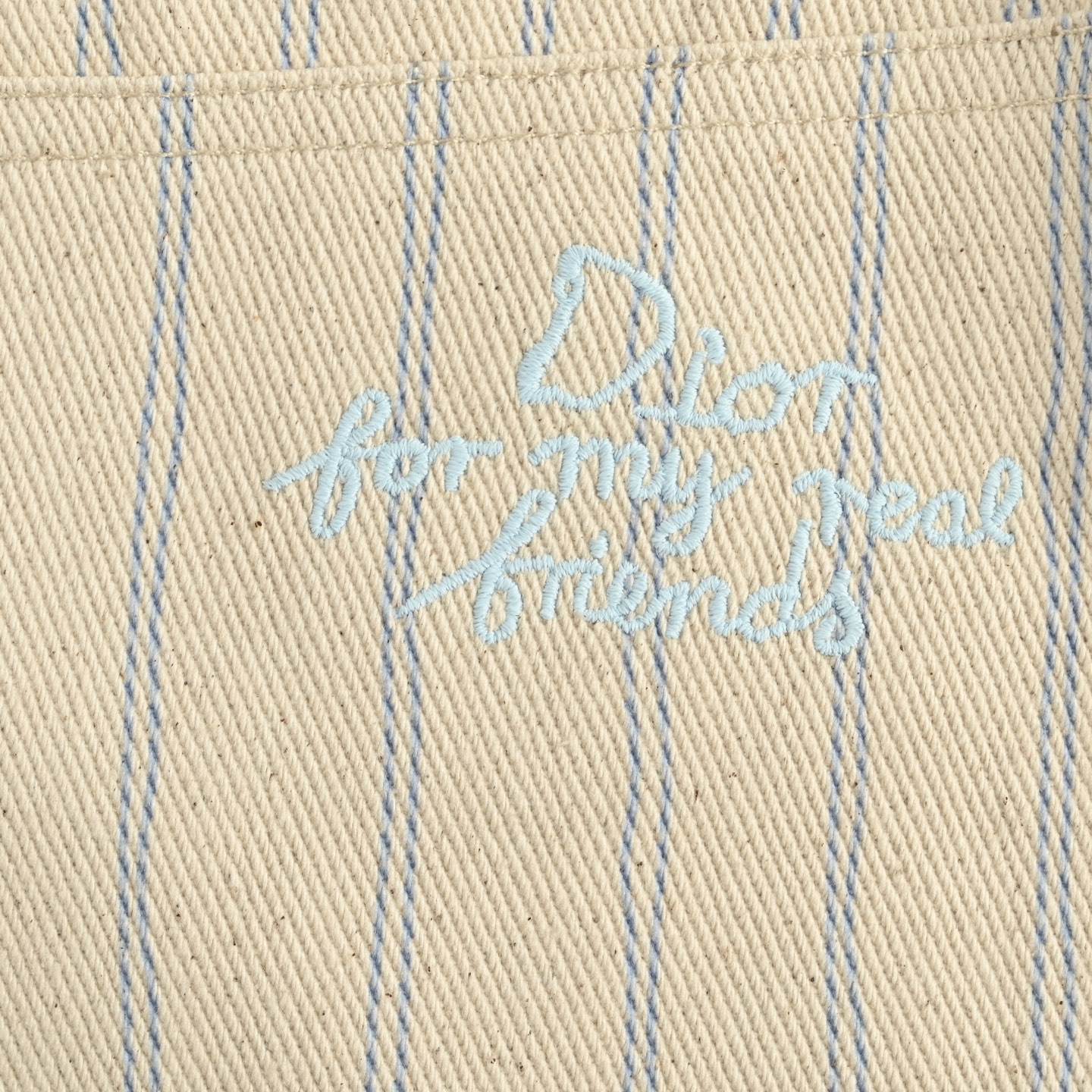 Dior 25ss embroidered lettering striped denim shorts