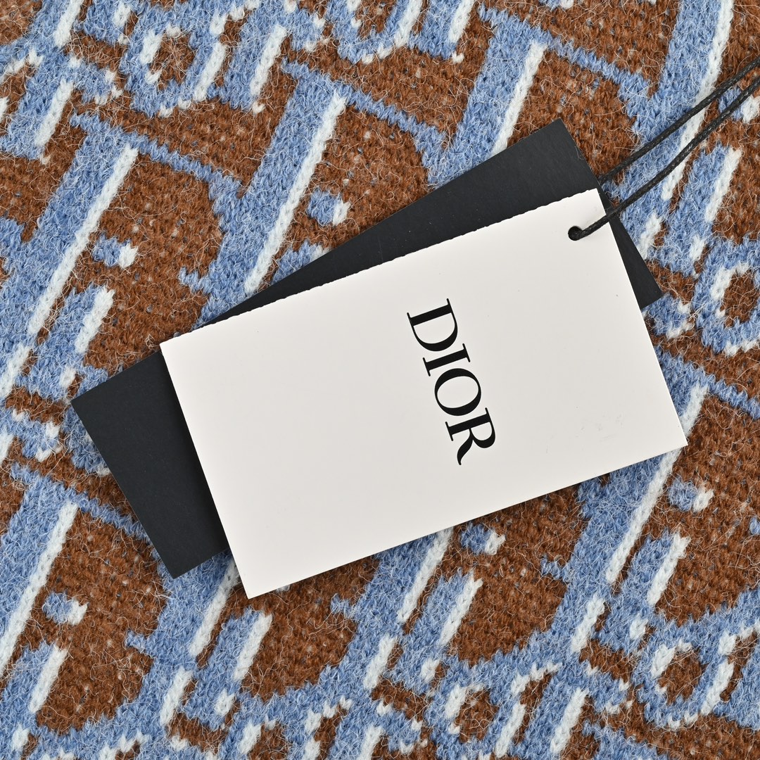Dior 24Fw monogram jacquard crew neck sweater