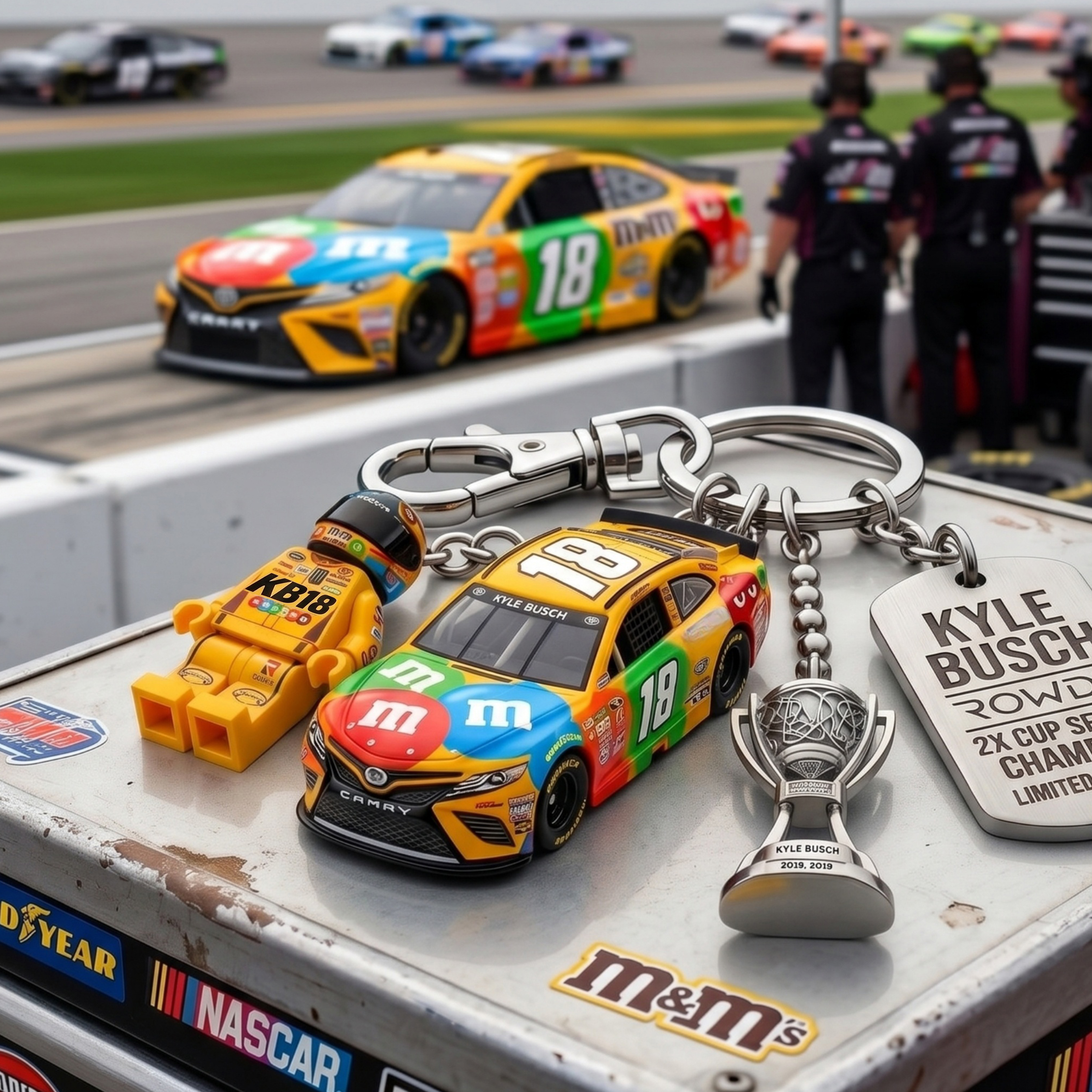 Kyle Busch “Rowdy” Championship Keychain Set