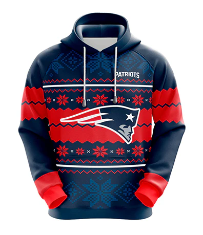 NEW ENGLAND PATRIOTS 3D HOODIE XMAS01