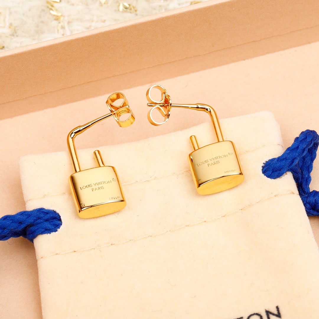 Louis Vuitton Limited Edition Lock Earrings