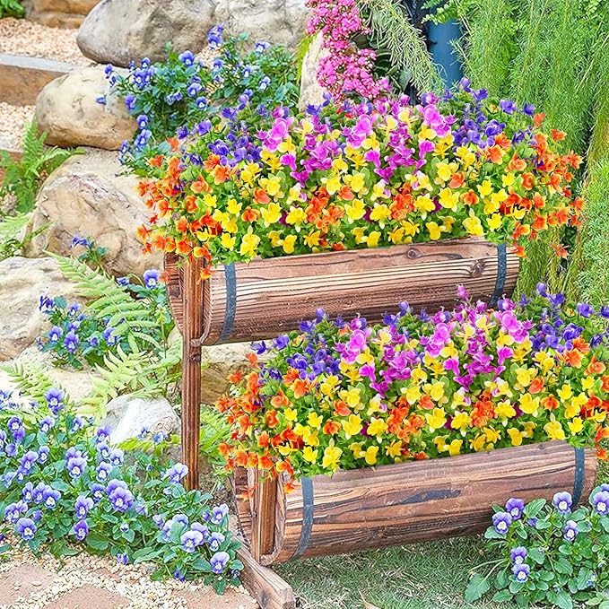 🌺🌺Artificial Milan grass fake flower plant decoration (spring and summer decoration-UV protection)