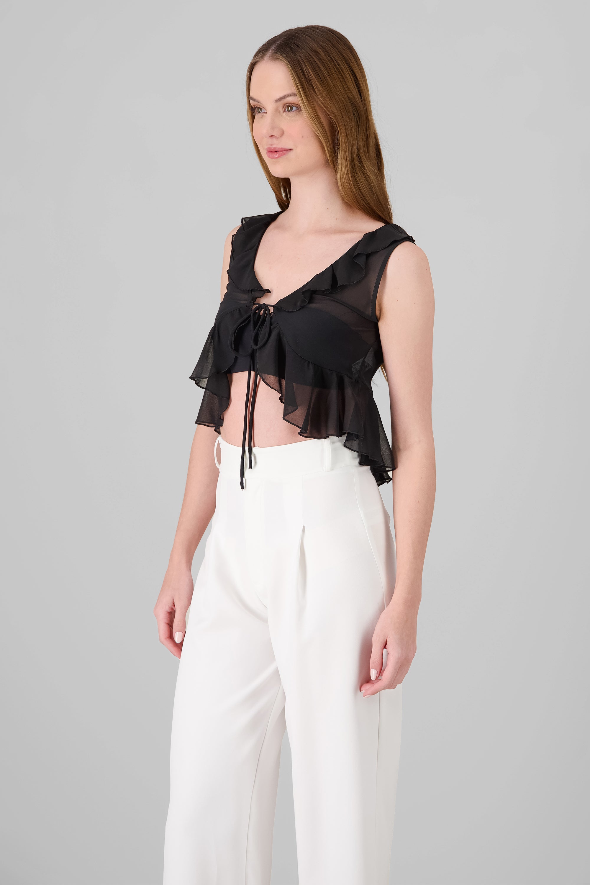 Solid Ruffle Top
