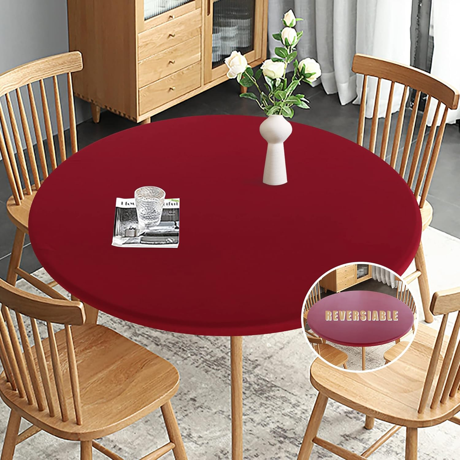 🔥On Sale 49% OFF🔥Reversible Waterproof Stain Resistant Elastic Stretch Table Cloth