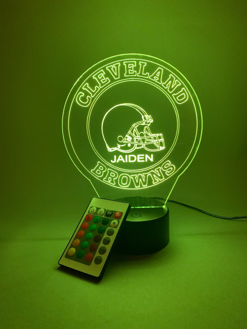 CLEVELAND BROWNS 3D LAMP PERSONALIZED