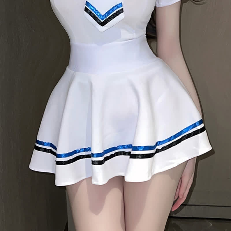 Sailor Collar Cosplay Lingerie Stockings Set