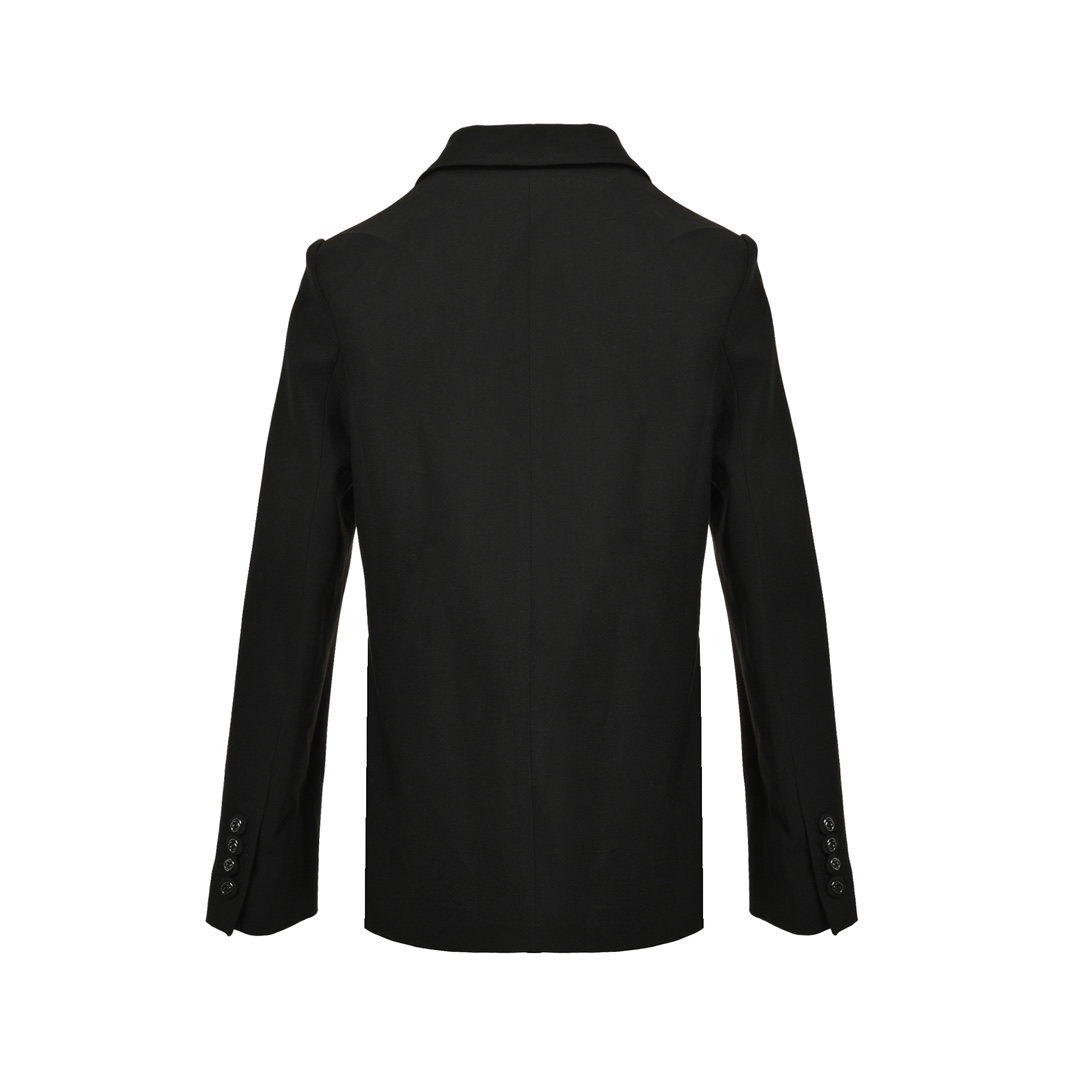 Gucci 24Fw women's solid satin wool jacket blazer