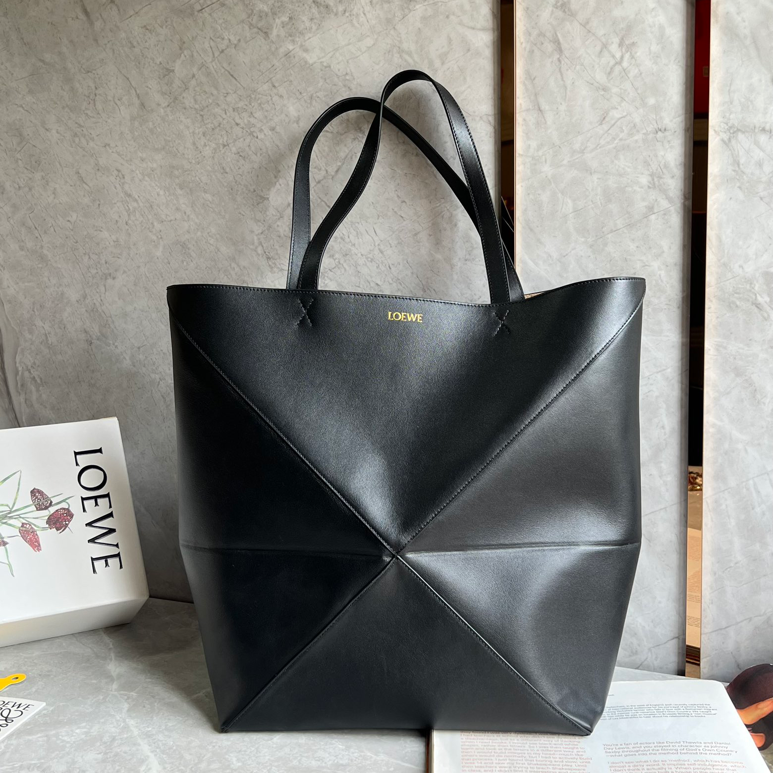Loewe zzle Fold Large Leather Bag 0692