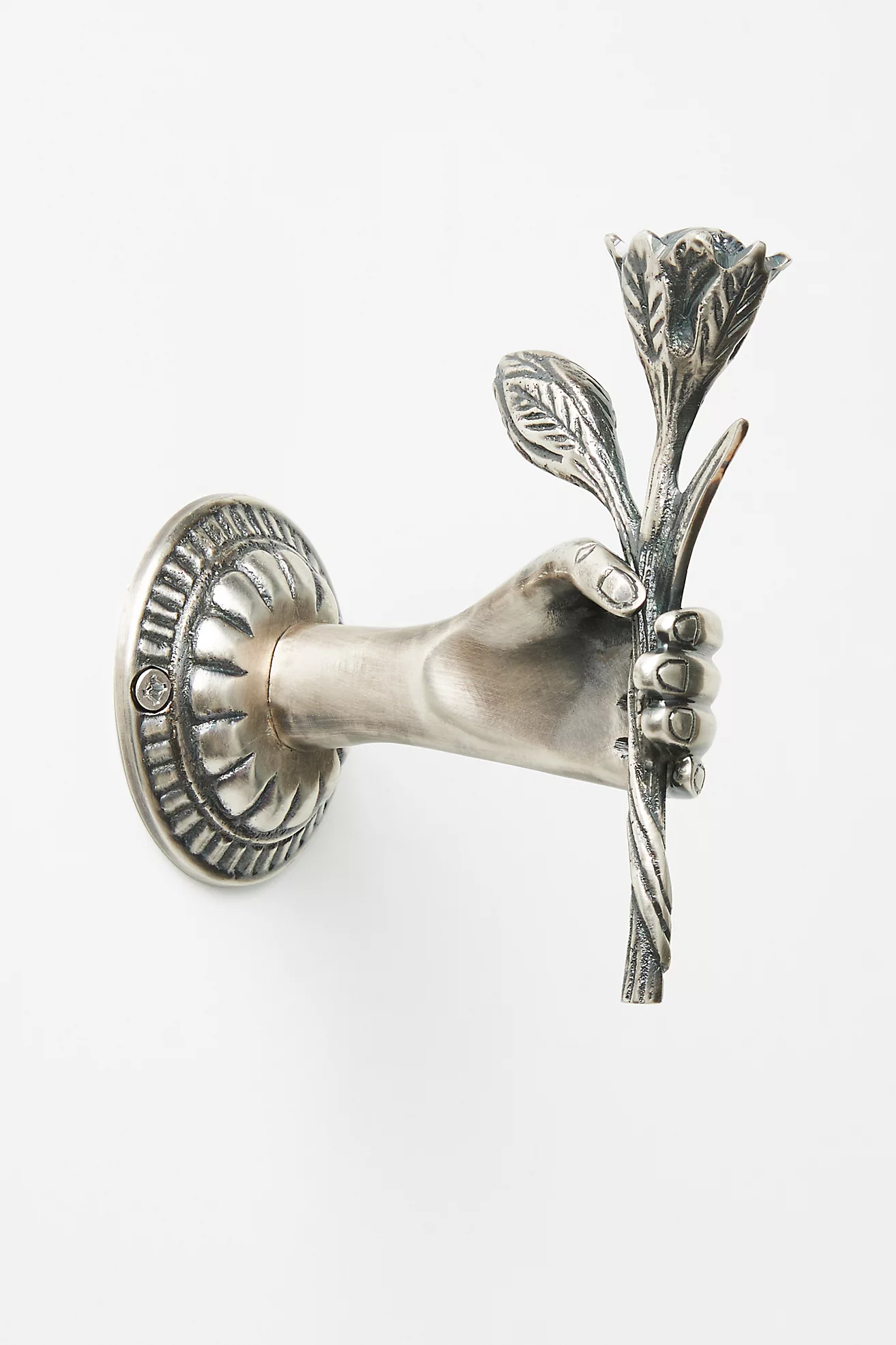 💖Last Day 49% OFF💖Hand Holding a Rose Design Brass Decorative Hook