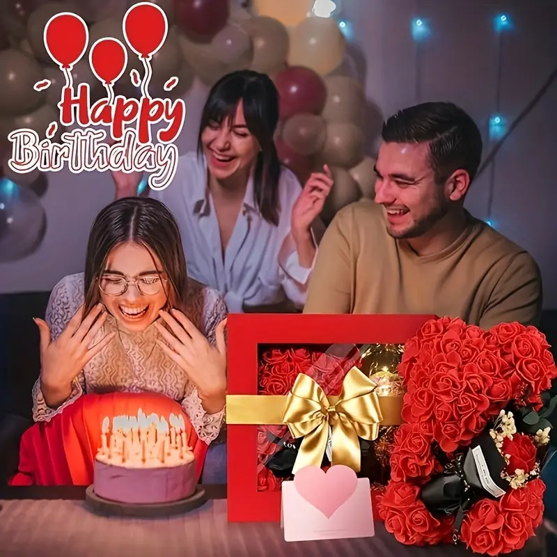 Valentine's Day Rose Bear Gift🐻🌹(For Your Favorite Woman)
