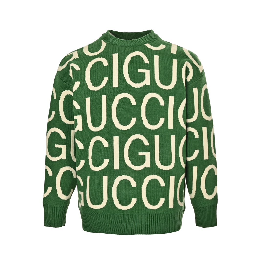 Gucci 24Fw all-over logo jacquard sweater