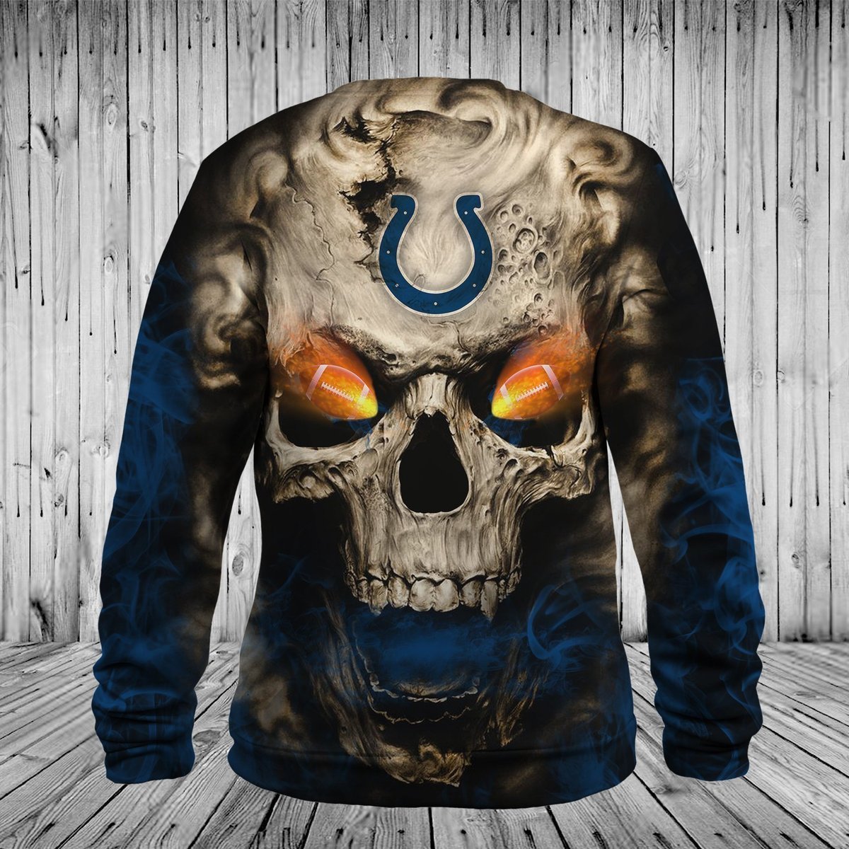 COLTS  3D HOODIE SKULL2
