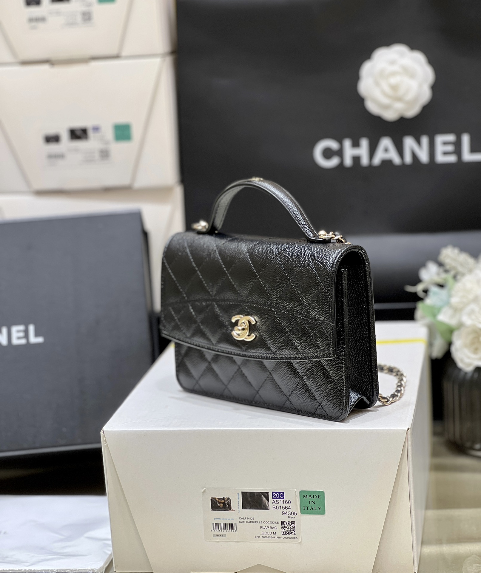 Chanel 25C early spring series mini woc handle double backpack AP4406 00118