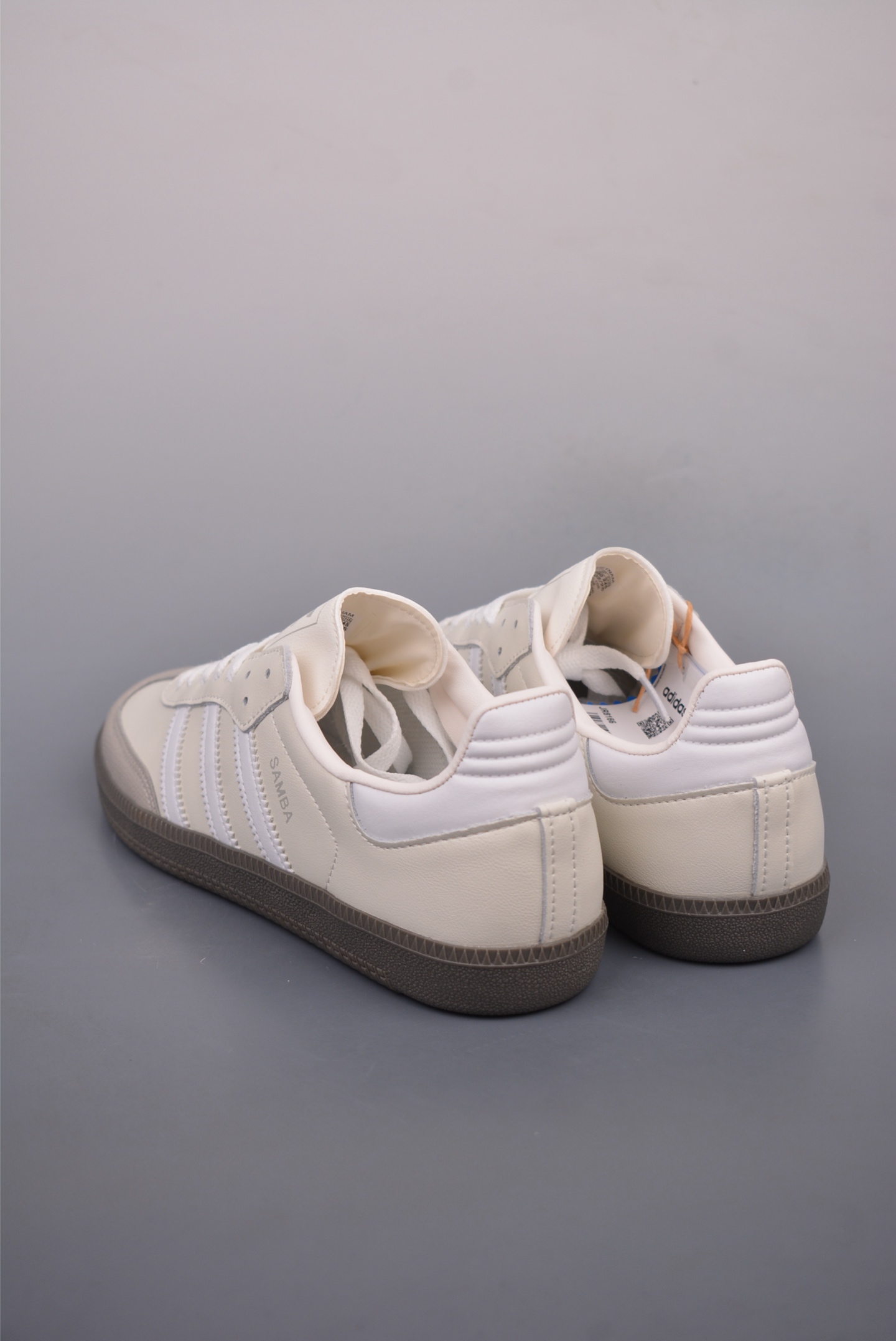 Adidas Originals Samba OG leather white grey raw rubber sole JR8166