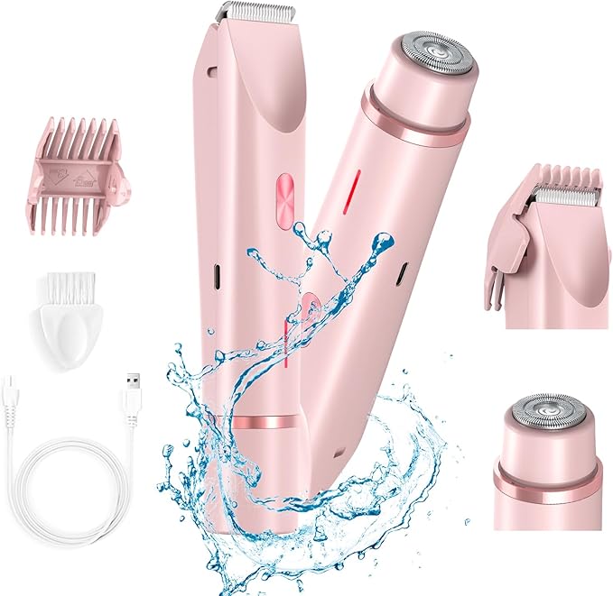 IPX7 Waterproof Bikini Trimmer for Women - Painless Electric Razors for Silk Skin