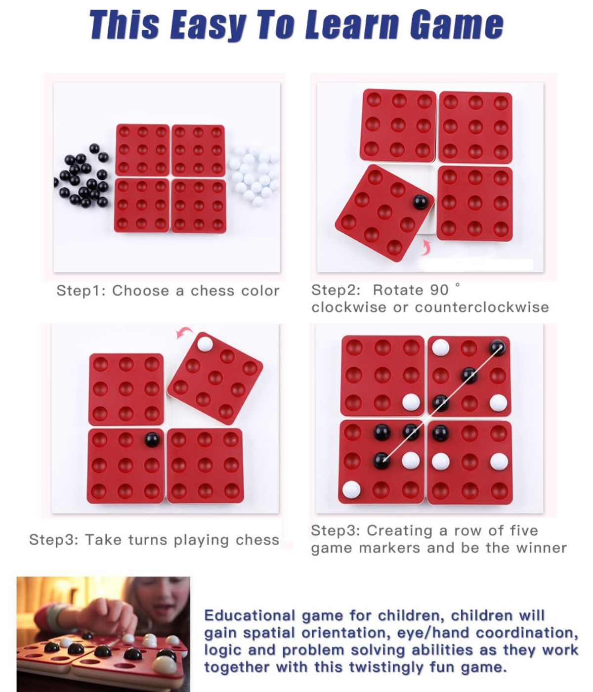🔥The best product in 2024🔥Wood Cube Wisdom Pentago Game