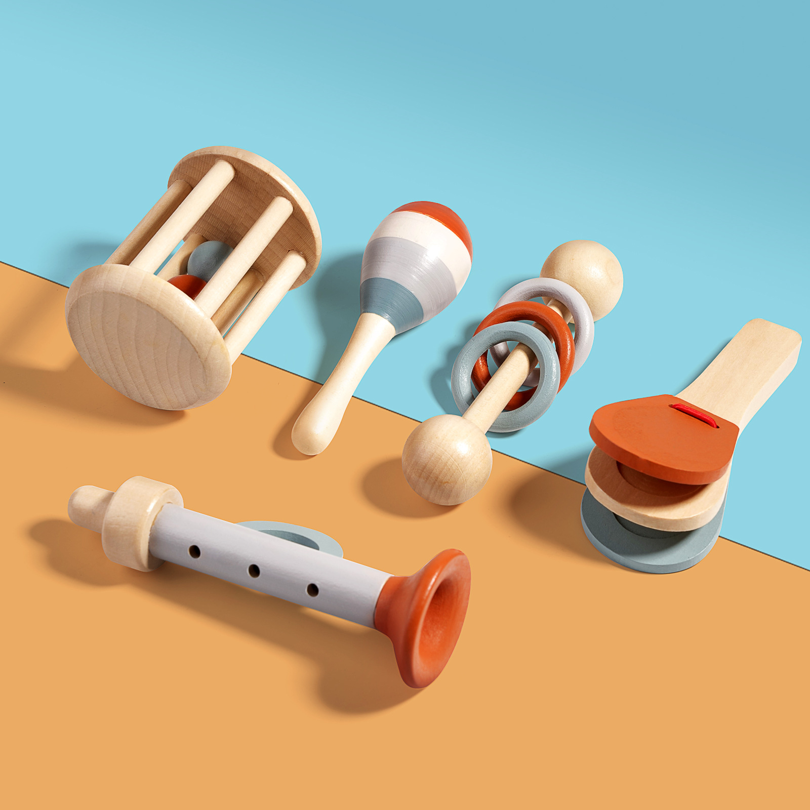🎵✨5-Piece Baby Musical Instruments Montessori Musical Sensory Toy