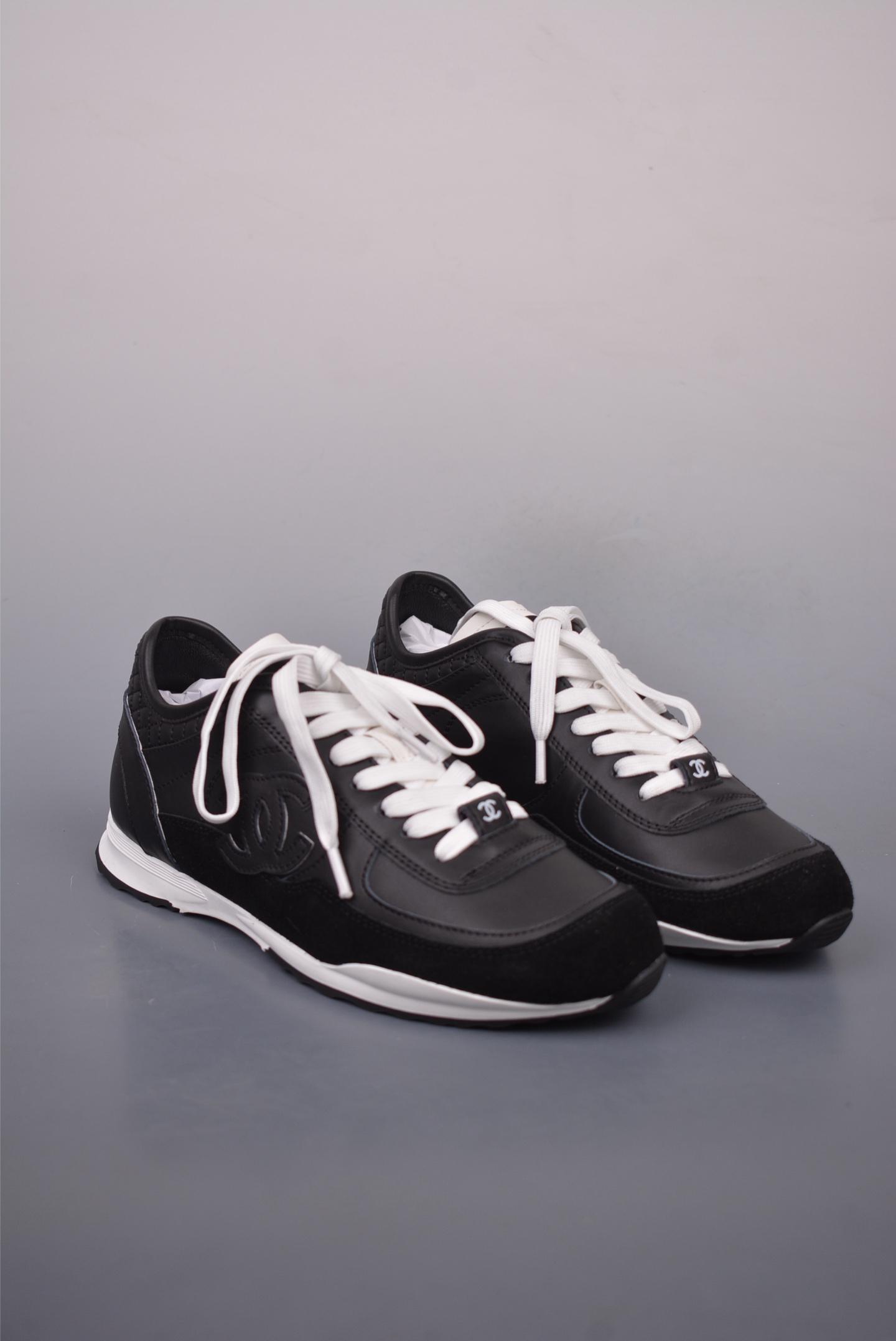 Chanel Calfskin Trainers Sneaker Black