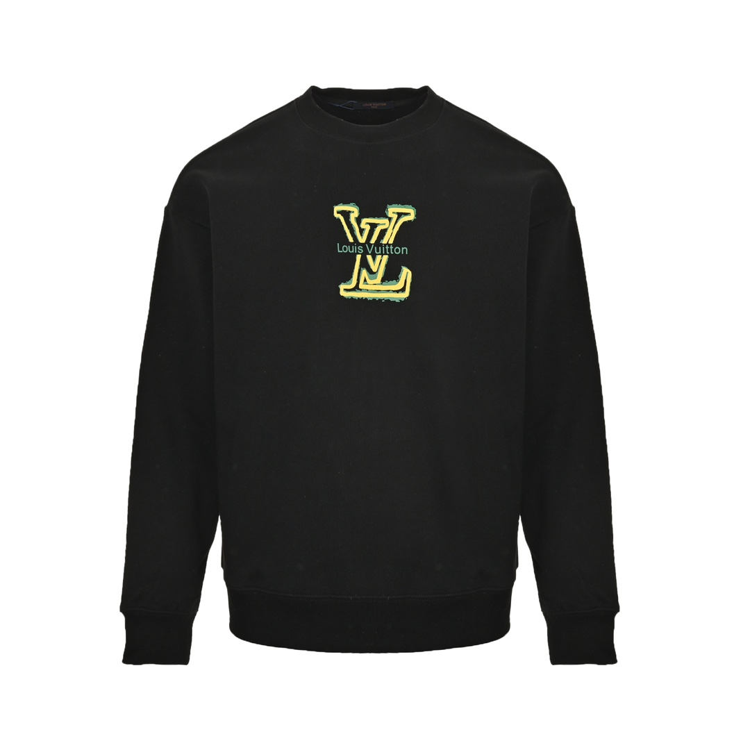 Louis Vuitton 24Fw front and back logo foam print crew neck sweatshirt