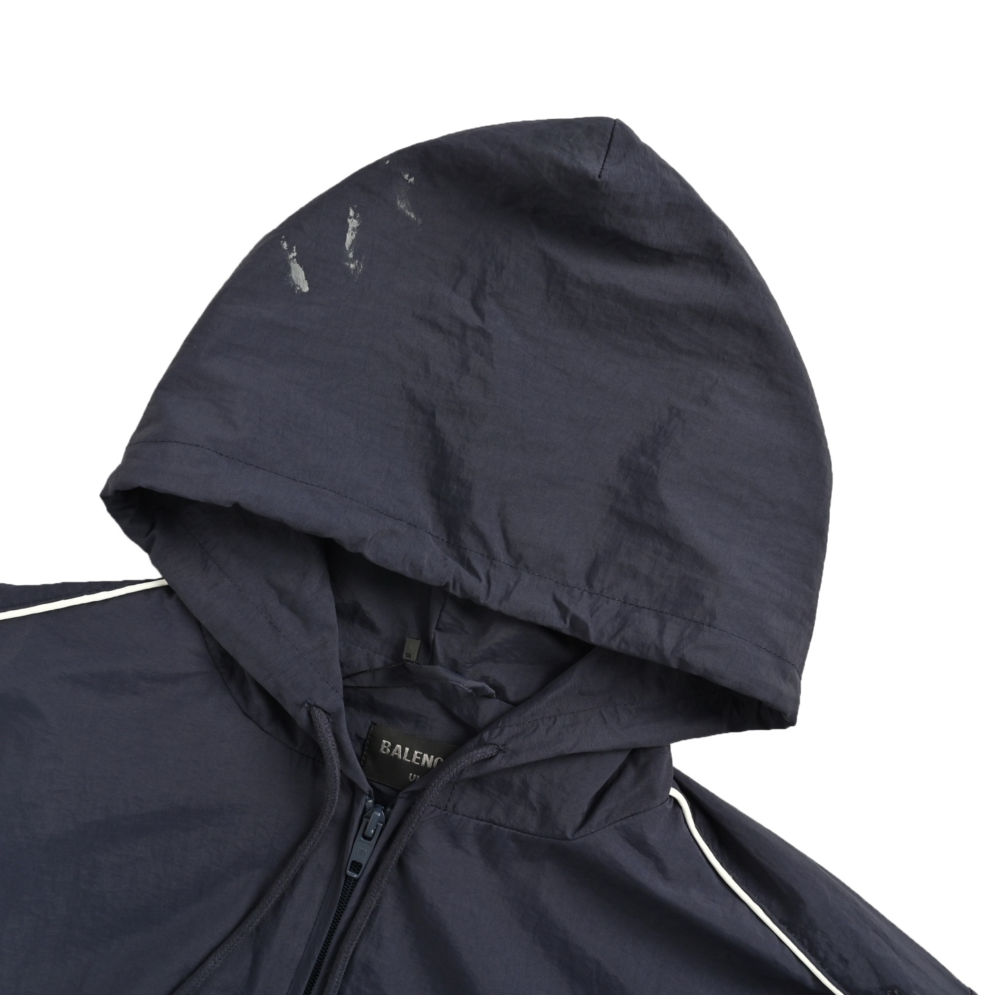 Balenciaga BLCG 25FW 84 graffiti spray paint navy blue half-circle embroidery sports suit jacket