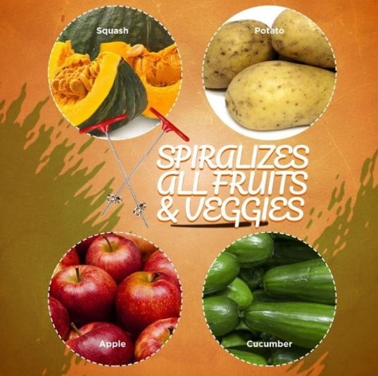 (🔥CHRISTMAS SALE 50% OFF)Vegetable Fruit Spiral Knife-BUY 3 GET 2 FREE NOW!
