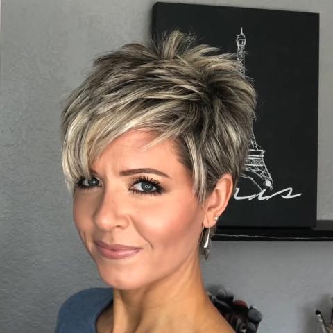 2024 Casual Gradient Linen Gold Short Wig