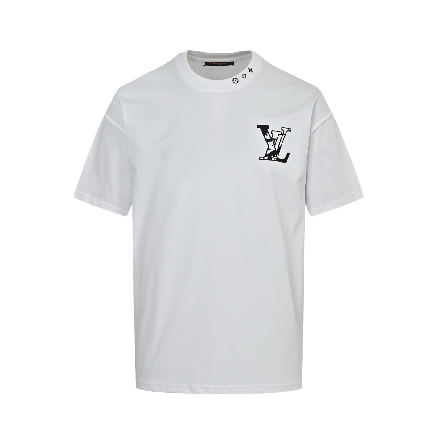 Louis Vuitton 25ss short sleeves with three-flower ski logo embroidery on the collar