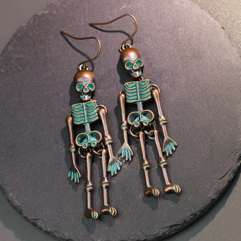 Halloween Dark Skull Earrings