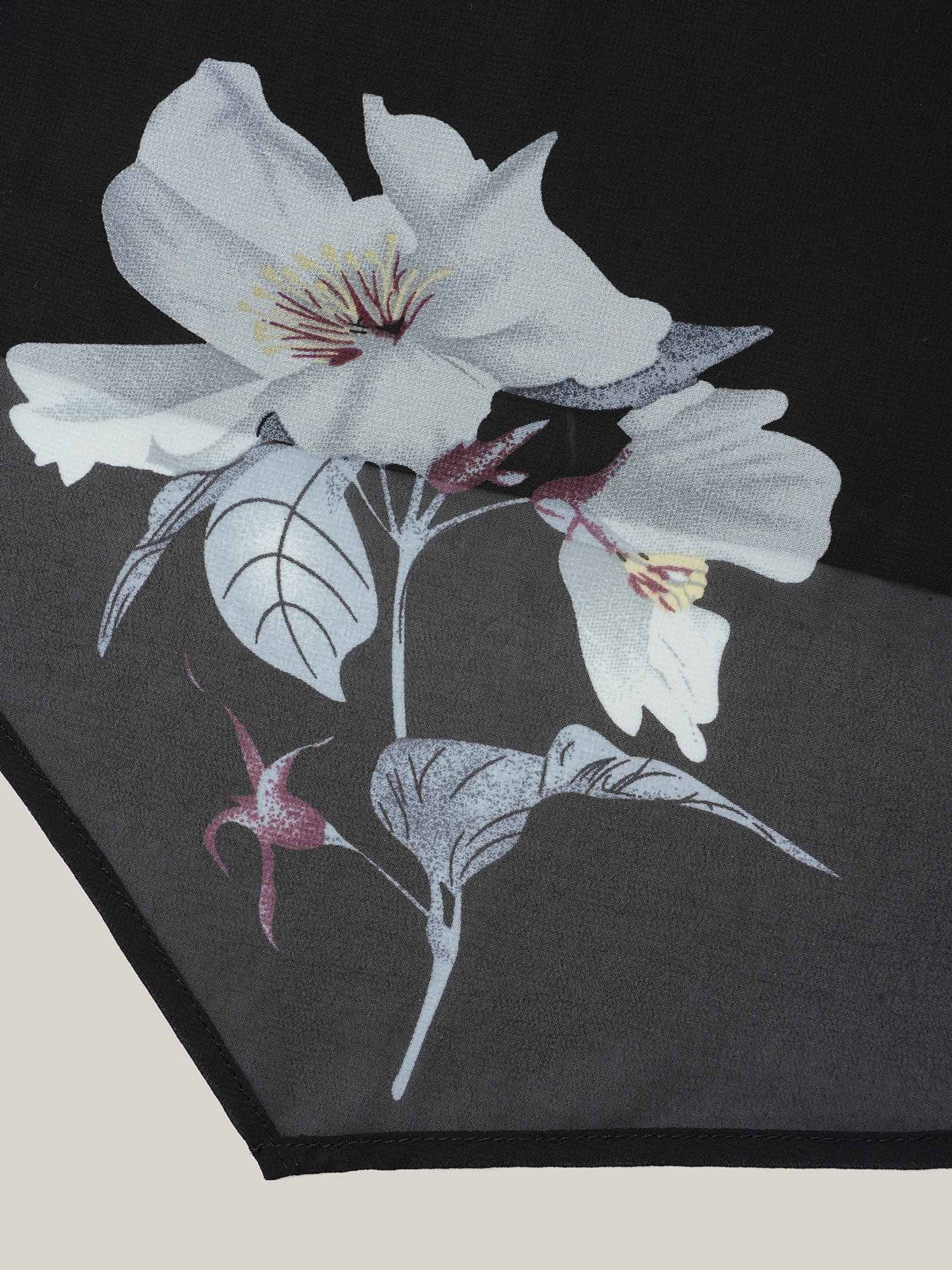 Chiffon Floral Round Neck Shirt