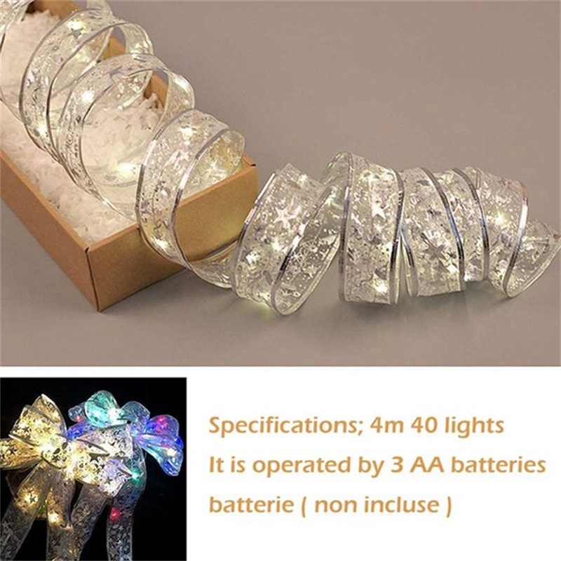 Christmas Ribbon Fairy Lights( 🔥Buy 2 get 1 free now)