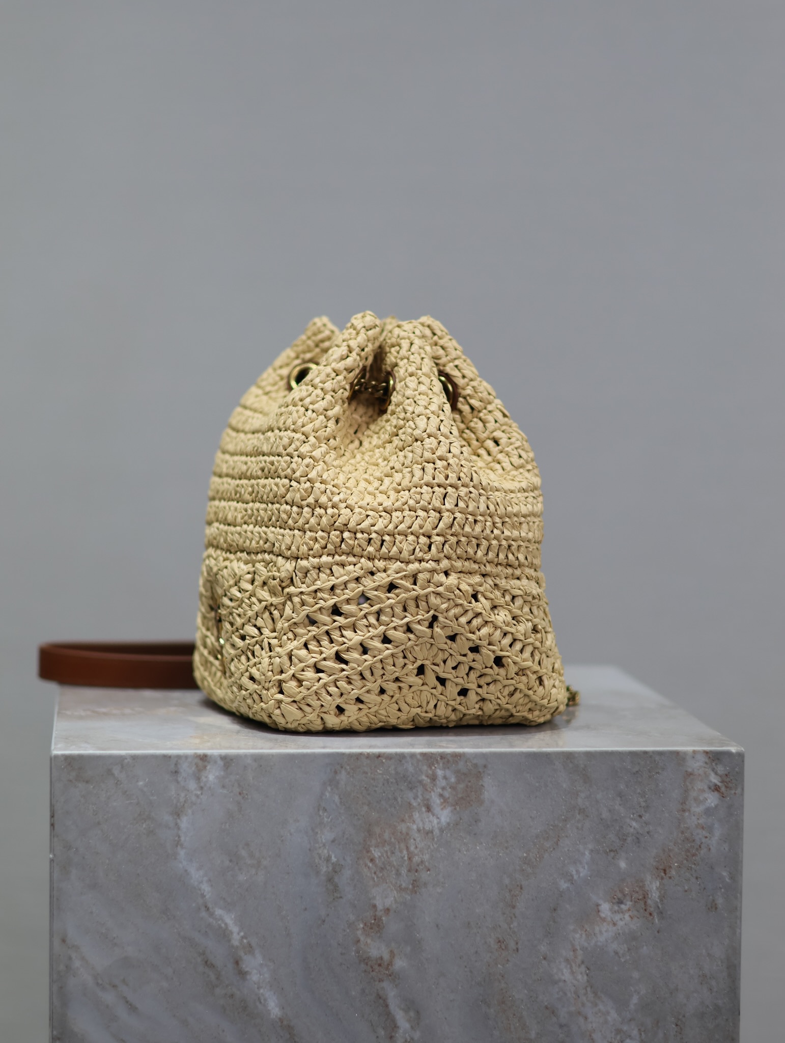 Yves Saint Laurent JOE Woven Mini Bucket Bag 631052